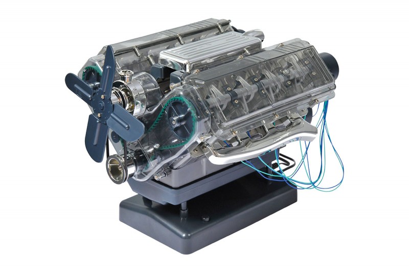 Maquette d'un moteur V8 avec bruitages et lumières